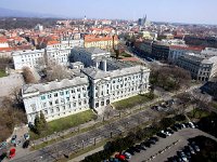 Panorama Zagreba 230311  Zagreb, 230311. Hotel Westin. Panorama Zagreba sa muzejom Mimara snimljena sa 17. kata hotela Westin tijekom novinske konferencija Tvornice duhana Rovinj.  Foto: Tomislav Kristo / CROPIX